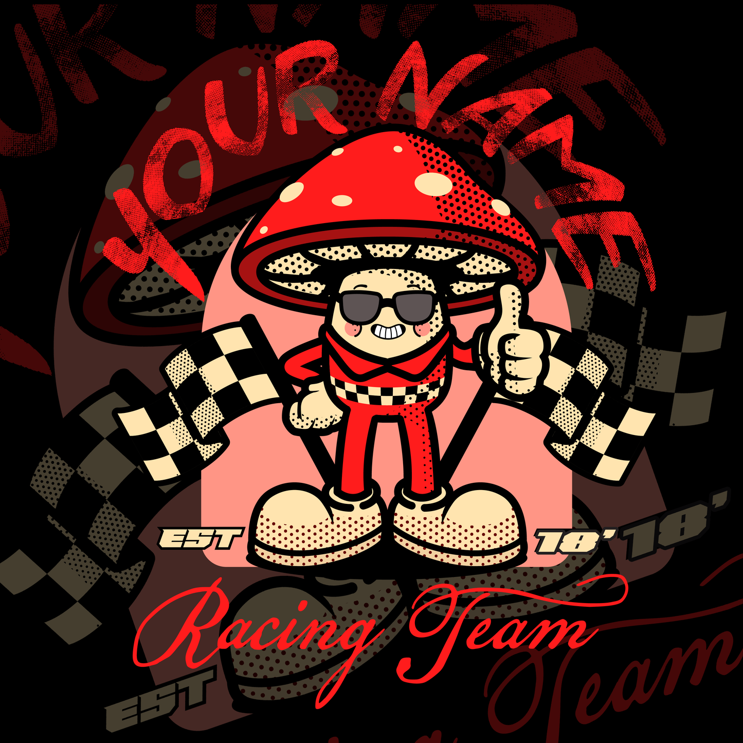 Mushroom Masha Kids Customisable Tee
