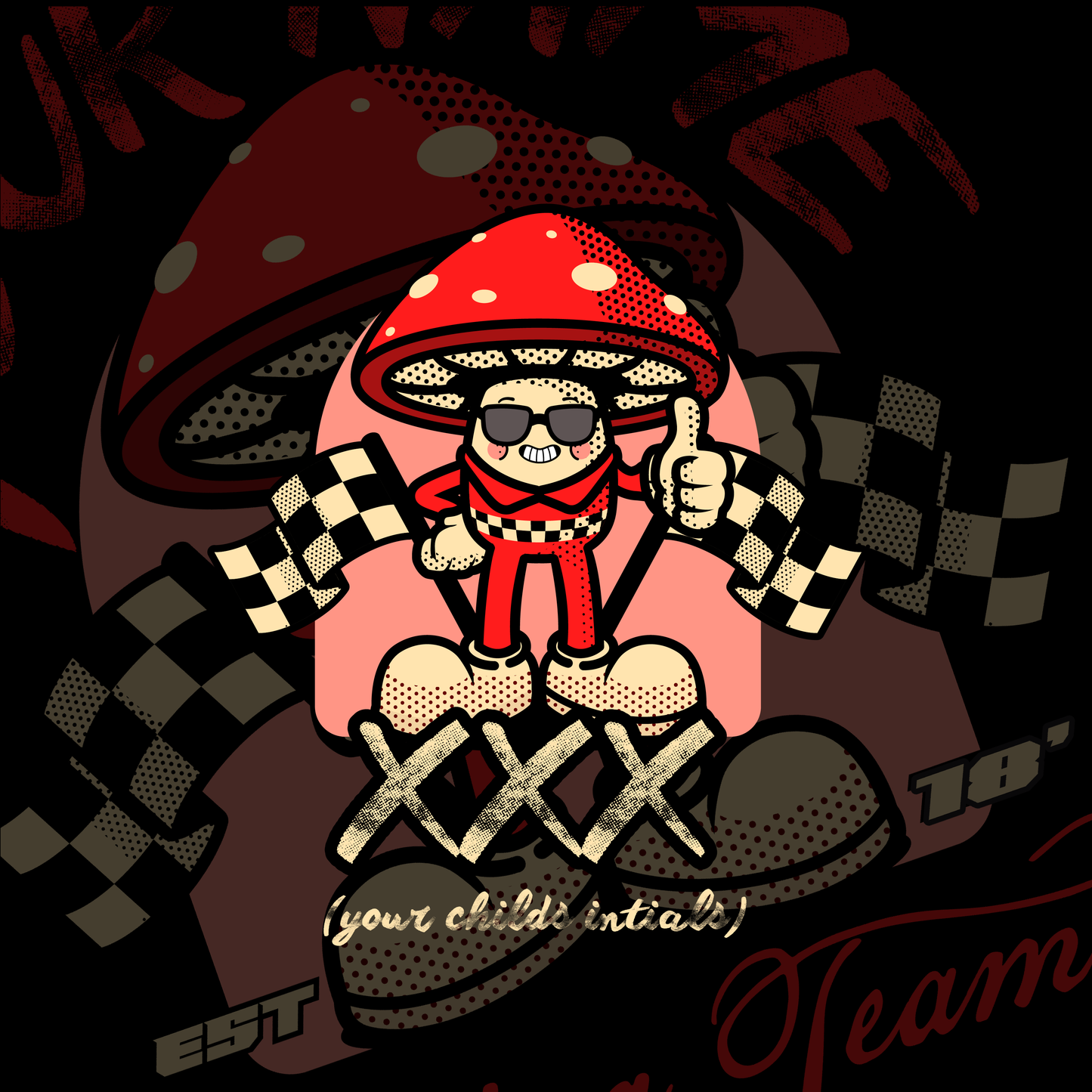 Mushroom Masha Kids Customisable Tee
